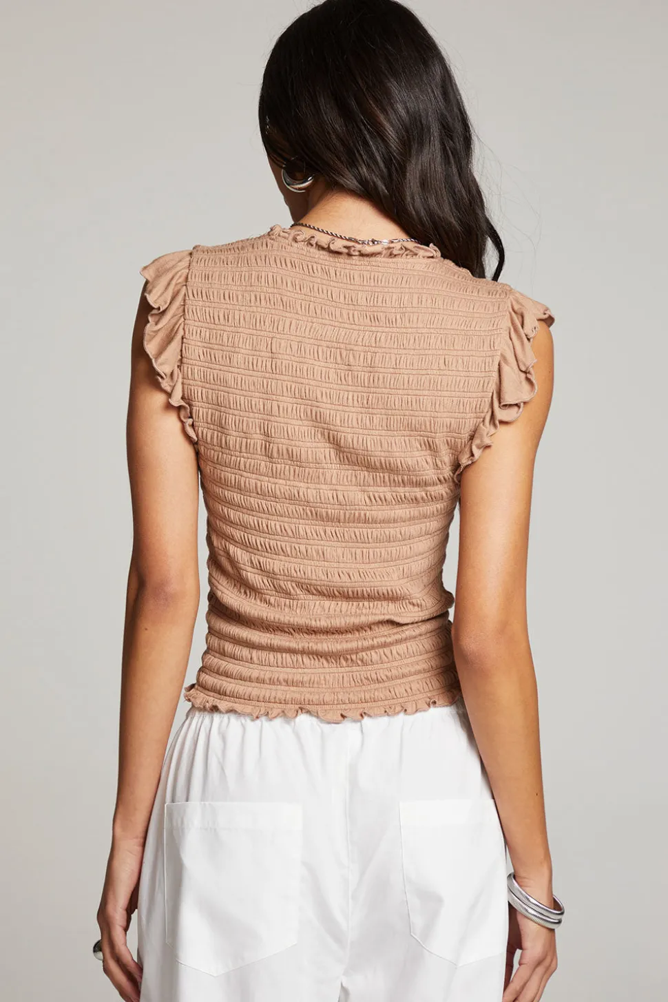 Chaser Brand Ann Warm Taupe Blouse Shop