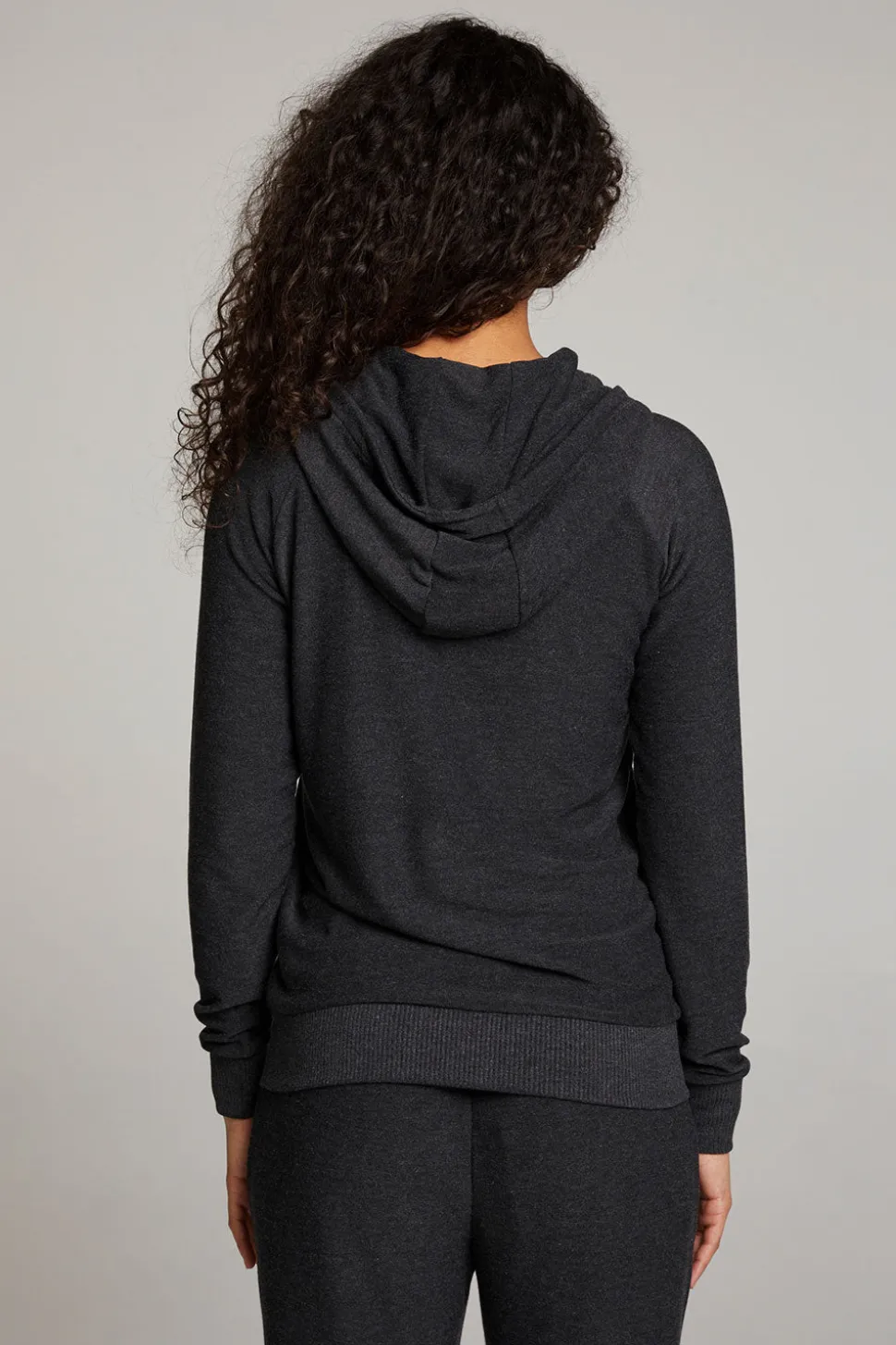 Chaser Brand Black Long Sleeve Raglan Zip Up Hoodie Online