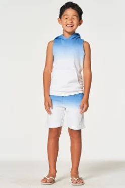 Chaser Brand Boys Linen French Terry Sleeveless Muscle Pullover Hoodie New