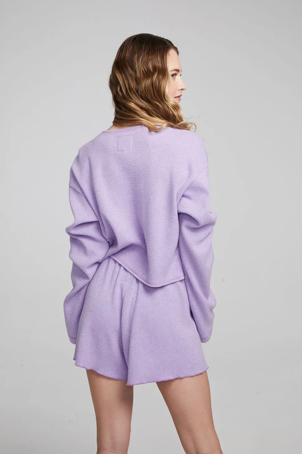 Chaser Brand Briaa Digital Lavender Long Sleeve Tee Best Sale