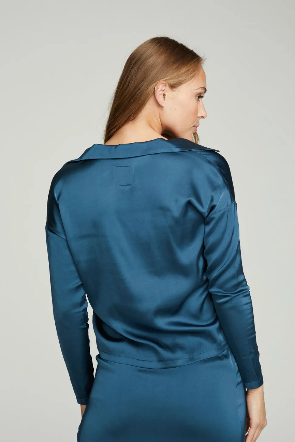 Chaser Brand Collared Half Placket Dolman Cheap