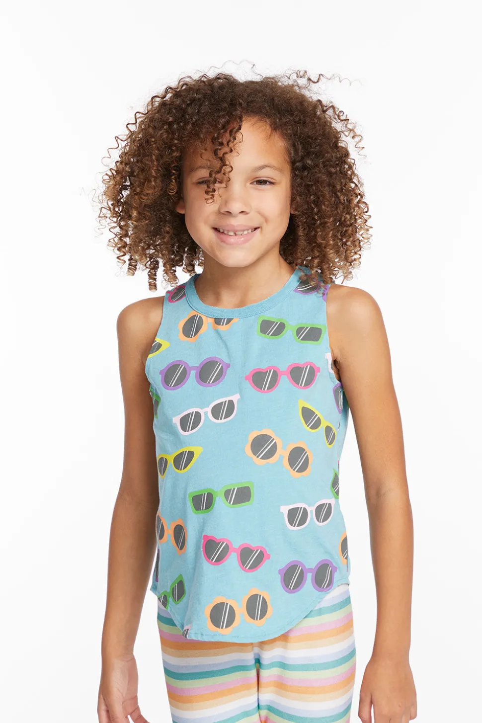 Chaser Brand Crazy Sunglasses Girls Vintage Jersey Shirttail Muscle Flash Sale