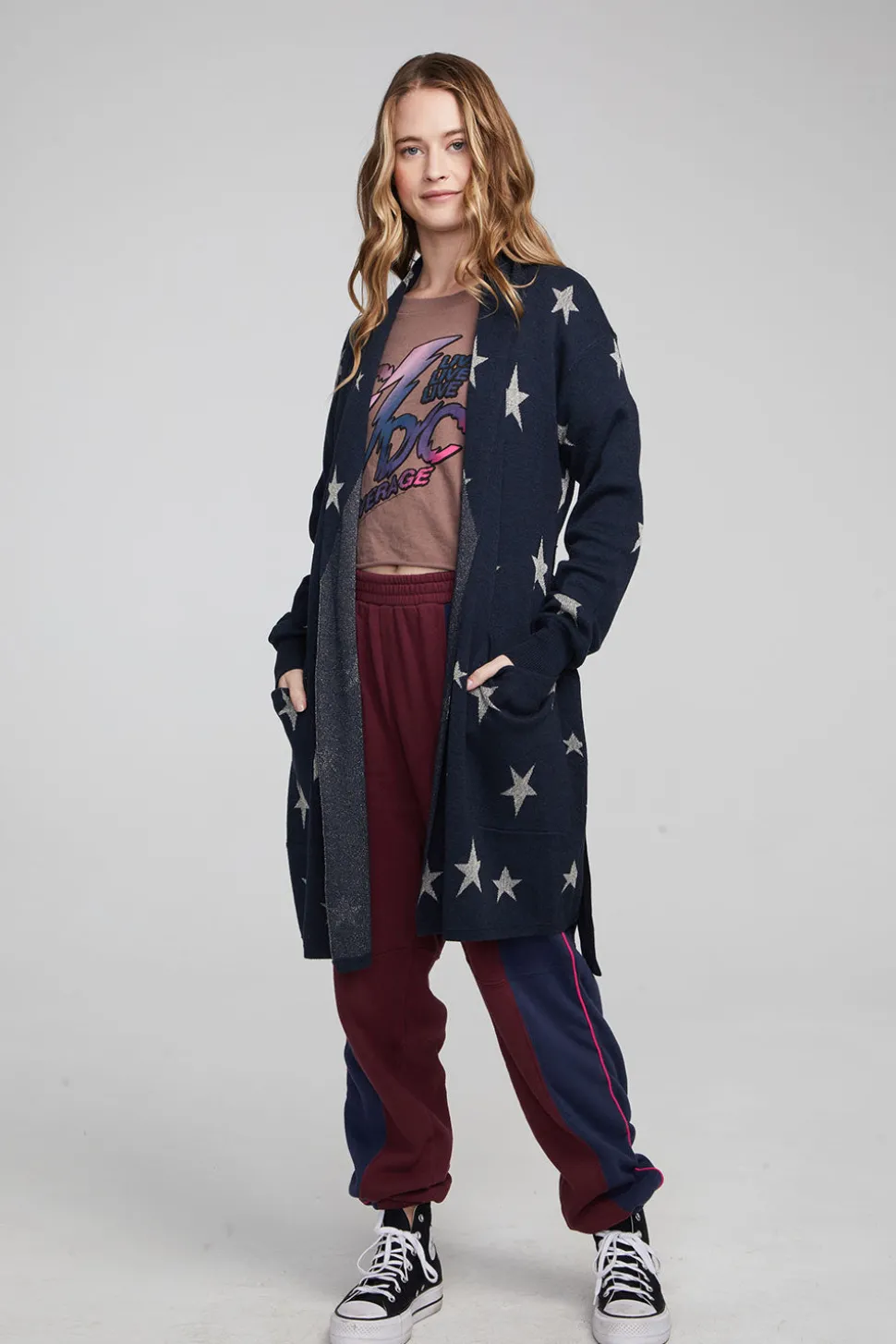 Chaser Brand Eve Star Struck Sweater Outlet