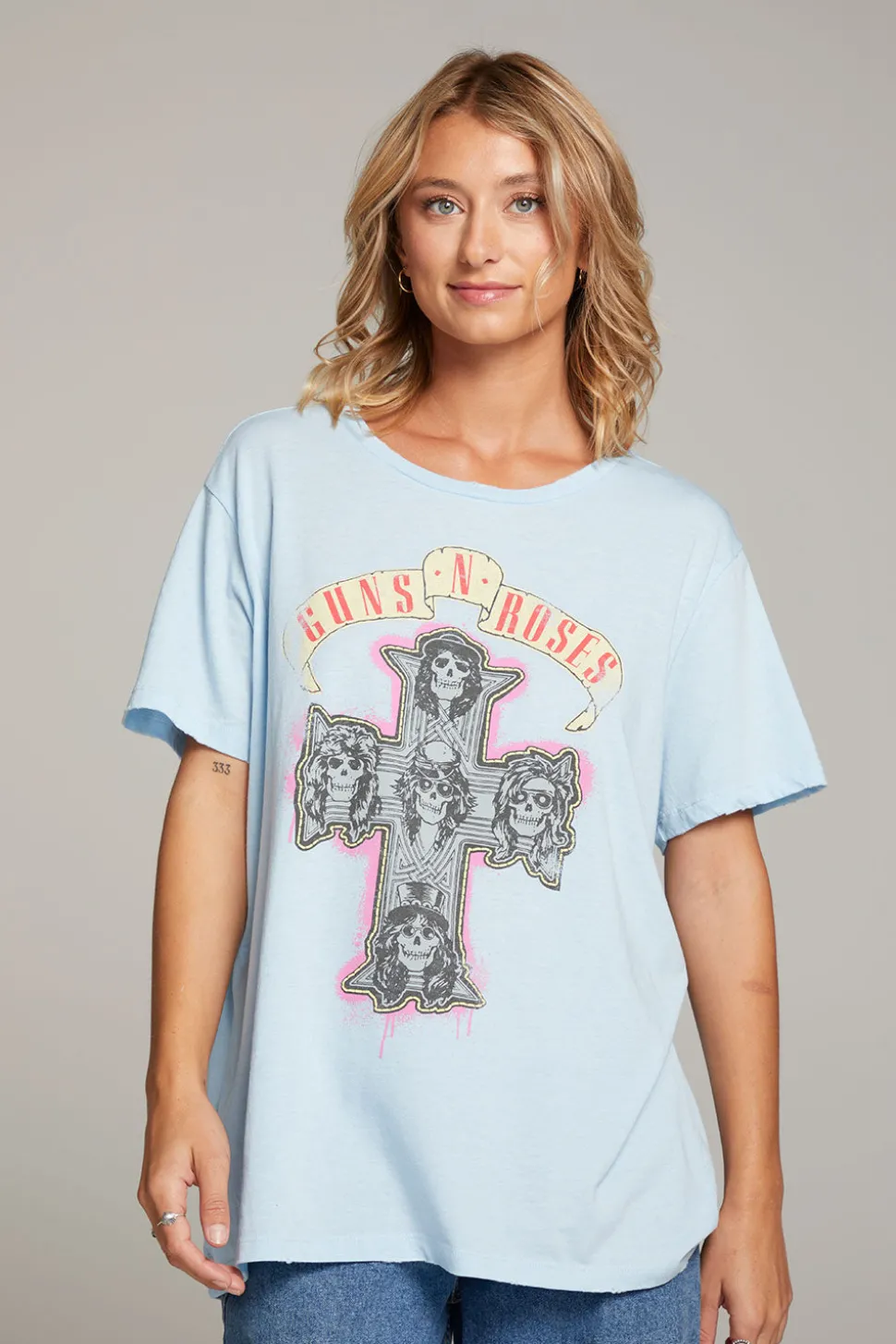 Chaser Brand Guns N' Roses Skull Cross Tee Cheap