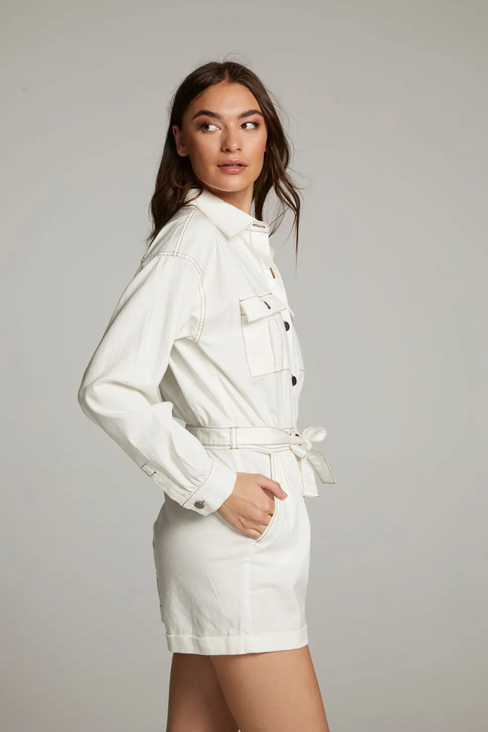 Chaser Brand Isabella White Romper New