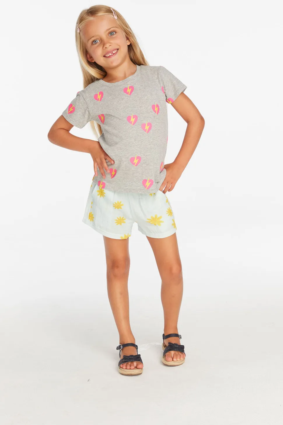 Chaser Brand Lightning Heart Girls Tee Shop