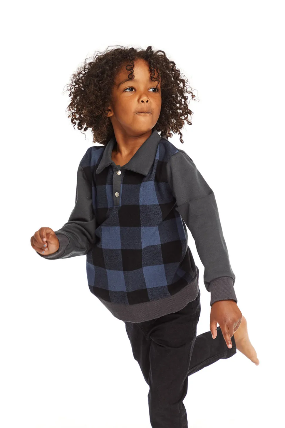 Chaser Brand Mike Ghost Plaid Collared Shirt Cheap
