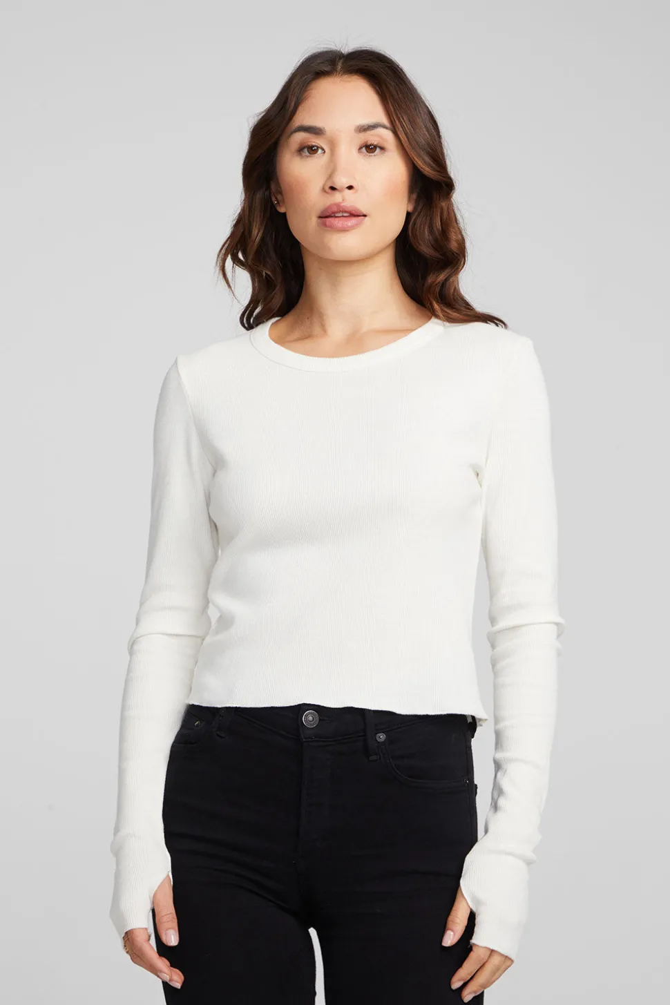 Chaser Brand Moonlight Bright White Long Sleeve Fashion