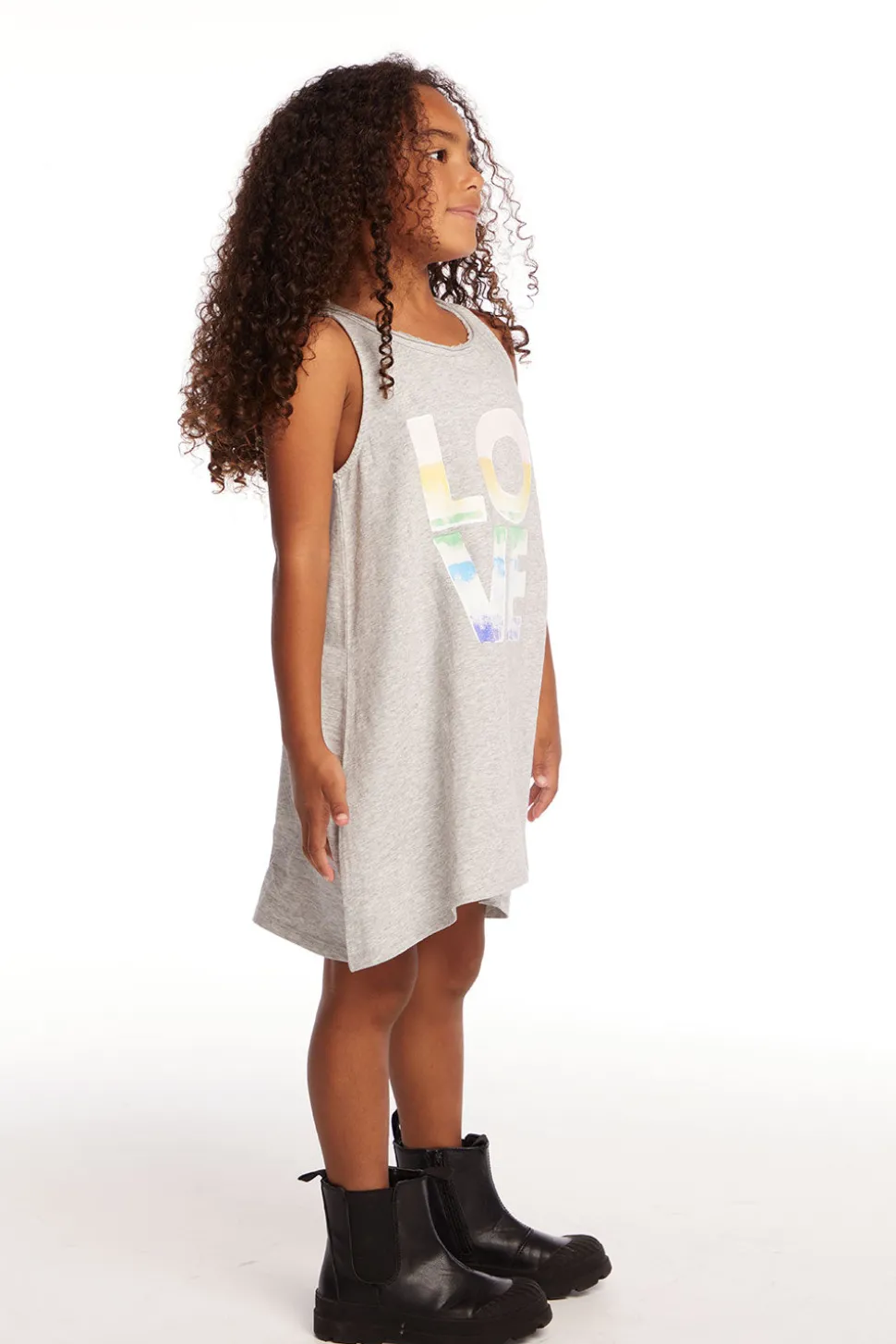 Chaser Brand Ombre Love Girls Cotton Jersey Tank Dress Hot