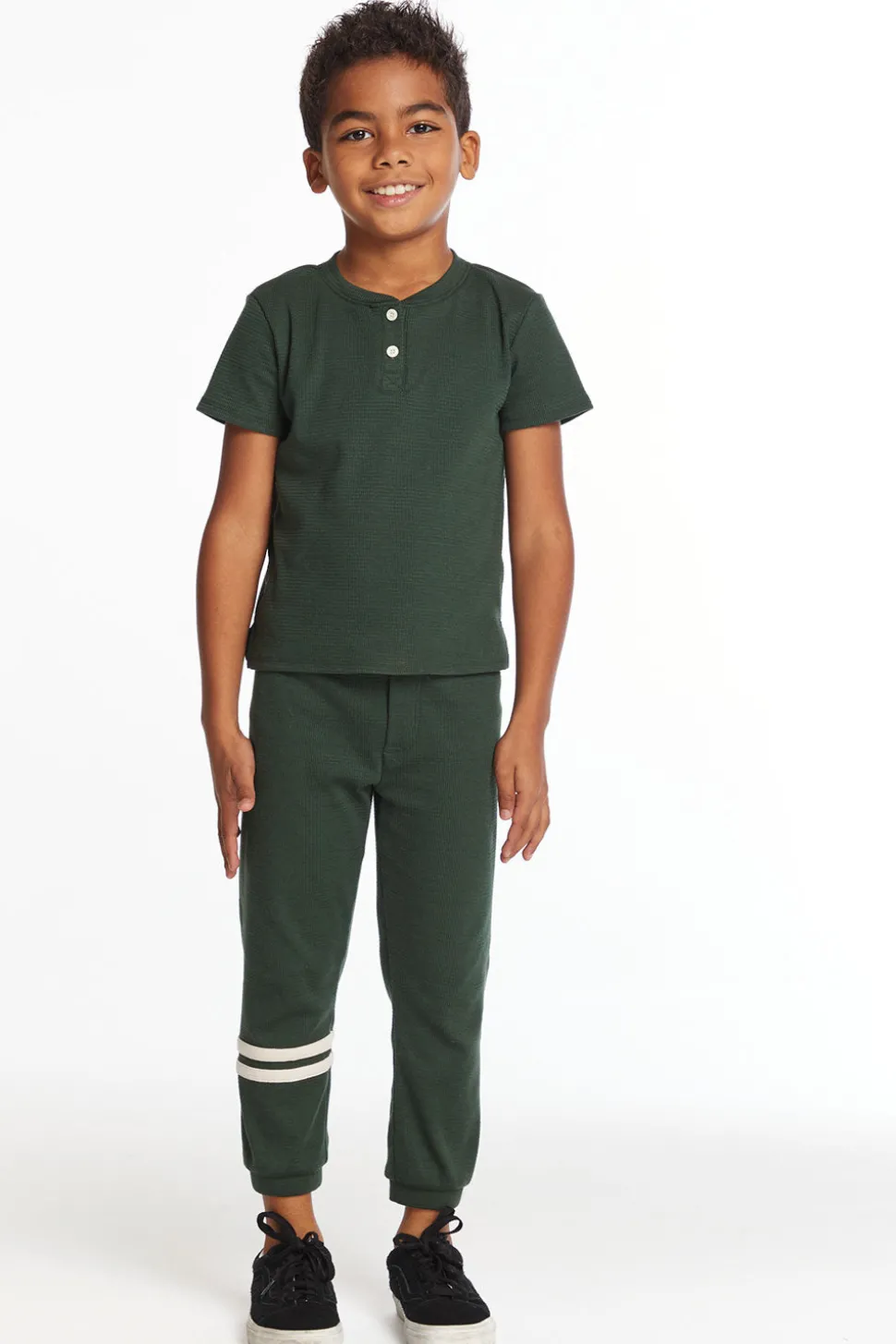 Chaser Brand Safari Green Boys Henley Cheap
