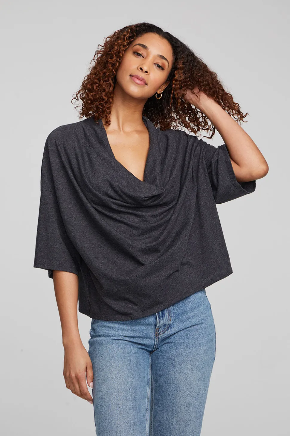 Chaser Brand Yoko Shadow Black Tee Outlet